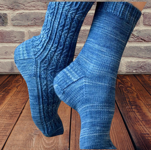 Jamie's Blueberry Blue Socks